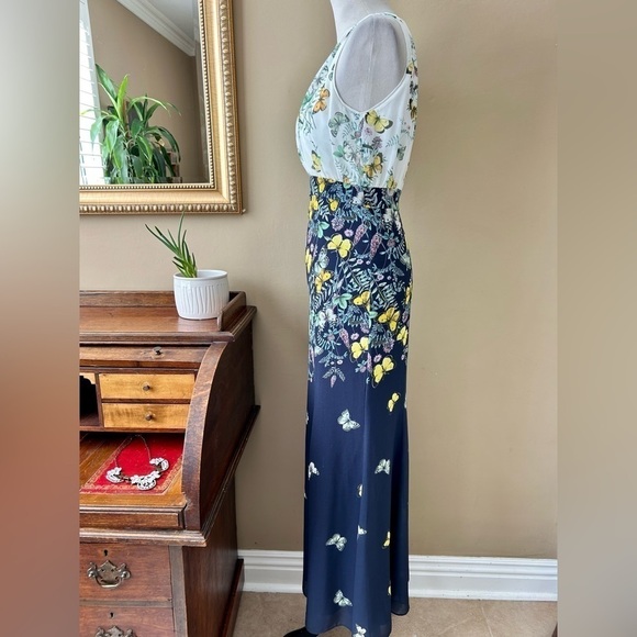 Anthropologie Erin Fetherston Butterfly Garden Gown Sleeveless Mermaid Size 4 - Picture 8 of 13